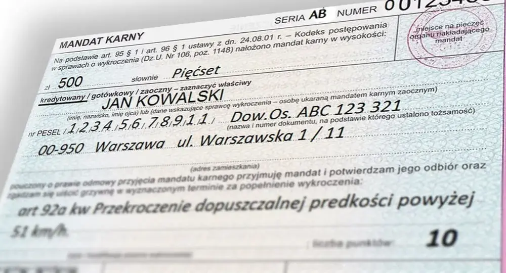 Co to jest mandat karny i jakie mogą być jego konsekwencje?