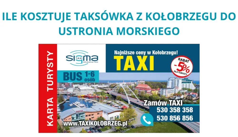 Ile kosztuje taxi z Kołobrzegu do Ustronia Morskiego? Sprawdź ceny!